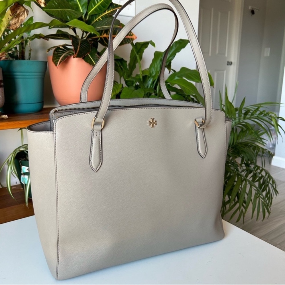 Tory Burch Beige Leather Tote